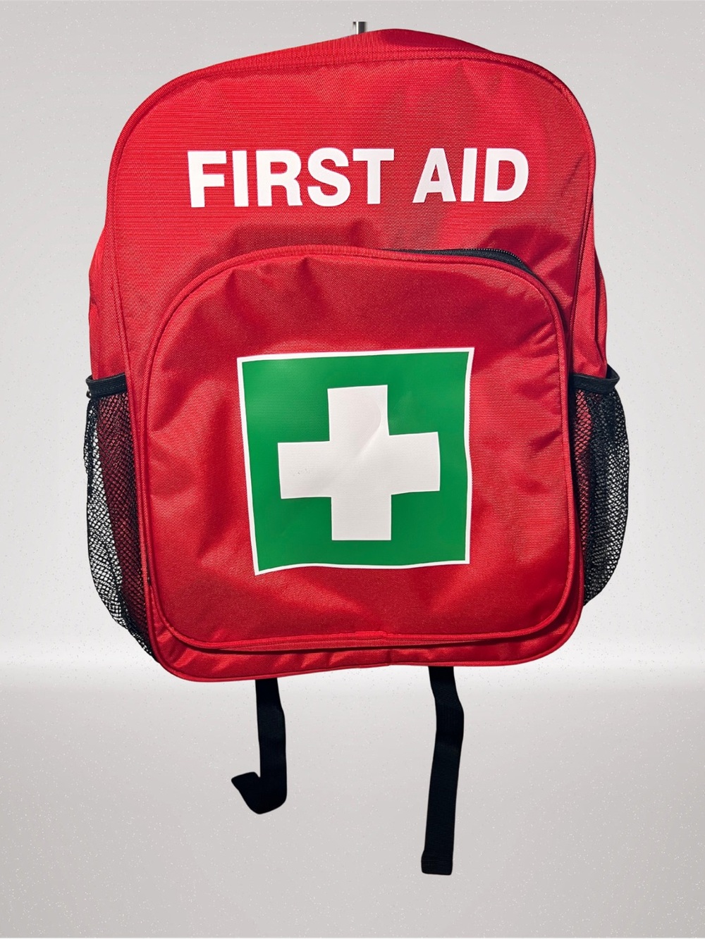 Red First Aid Backpack Emergency Medical Supply Bag